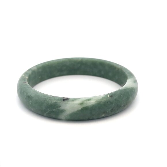 Natural Jade Gemstone Bangle Bracelet Size 7.5 inches - Picture 6 of 10